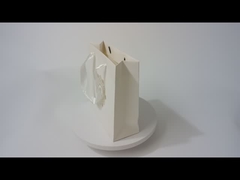 ถุงของขวัญกระดาษสีขาวพิมพ์แบบกำหนดเองขายส่งจุดจับริบบิ้นโลโก้ UV