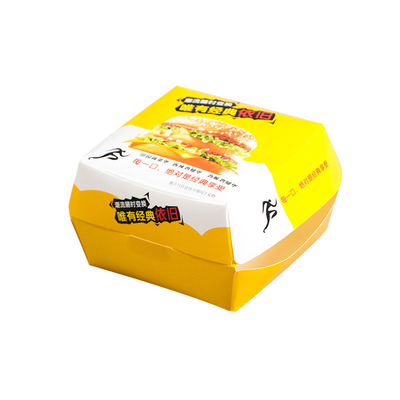 ซื้อ ผู้ผลิตขายส่งบรรจุภัณฑ์กล่องแฮมเบอร์เกอร์กระดาษพิมพ์แบบกำหนดเอง online manufacture
