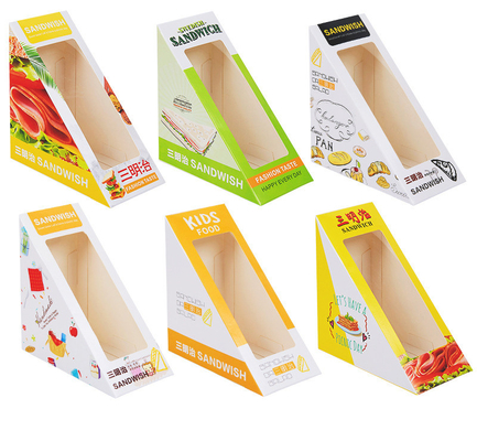 ซื้อ บรรจุภัณฑ์กล่องสีกระดาษแซนวิชพิมพ์แบบกำหนดเองพร้อมผู้ผลิตหน้าต่าง online manufacture