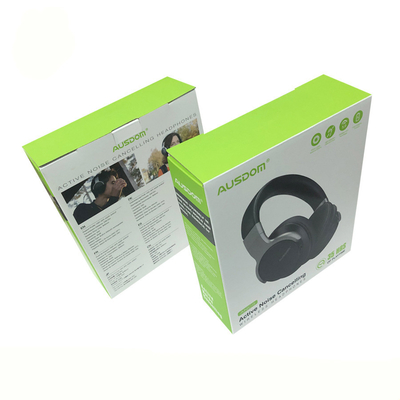 ซื้อ แพ็คเกจหูฟังกล่องกระดาษลูกฟูกสีขาวล็อคตัวเองพิมพ์ E-Flute online manufacture