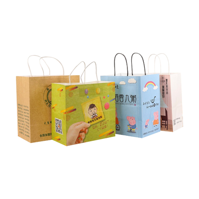 ซื้อ กระเป๋า Takeaway กระดาษคราฟท์สีน้ำตาลส่วนบุคคลขายส่งพร้อมพิมพ์โลโก้ online manufacture
