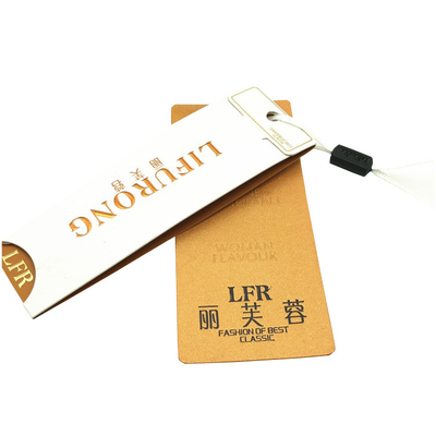 ซื้อ เสื้อผ้าหรูหราที่กำหนดเองแบรนด์กระดาษแท็ก Swing Emboss โลโก้ปั๊มฟอยล์สีทอง online manufacture
