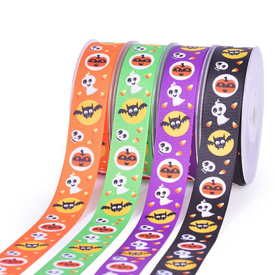 ซื้อ ริบบิ้นผ้า Grosgrain พิมพ์ลายสั่งทำพิเศษ พิมพ์โลโก้ ริบบิ้นของขวัญมีแบรนด์สำหรับขาย online manufacture