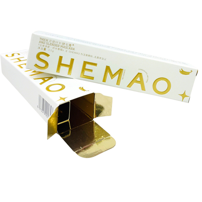 ซื้อ Premium Custom Paper Eyelash Mascara Boxes with Gold Foil & Embossed Logo – Luxury Cosmetic Paper Packaging การผลิตออนไลน์