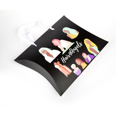 ซื้อ Custom Printed Pillow Boxes with Handle – Luxury Packaging for Wigs, Hair Extensions & Accessories การผลิตออนไลน์