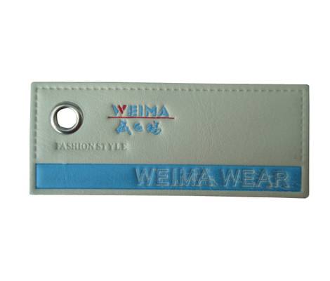 ซื้อ ป้ายหนังที่กำหนดเองสแควร์บทความเสื้อผ้าหนักทำด้วยมือกับตาไก่ online manufacture