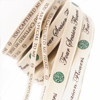 ซื้อ ริบบิ้นพิมพ์ลายธรรมชาติ 100% ริบบิ้นผ้าฝ้ายเป็นมิตรกับสิ่งแวดล้อม online manufacture