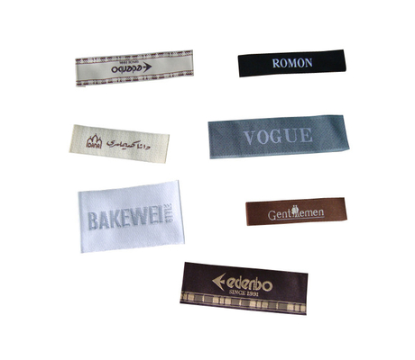 ราคาดี Bespoke End Fold Woven Label T Shirt Labels Taffeta Woven Fabric Clothing Brand Tag ออนไลน์