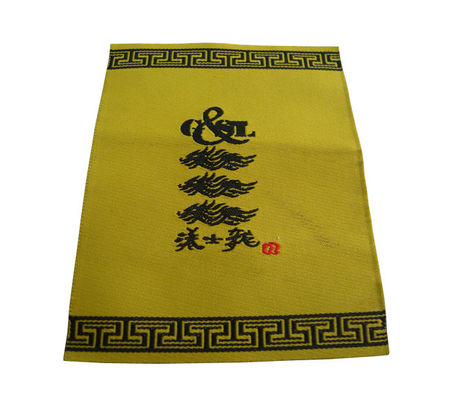 สั่งซื้อป้ายผ้าทอแบบกำหนดเองแบบตัดตรงป้ายผ้าทอฉลากสินค้าราคา