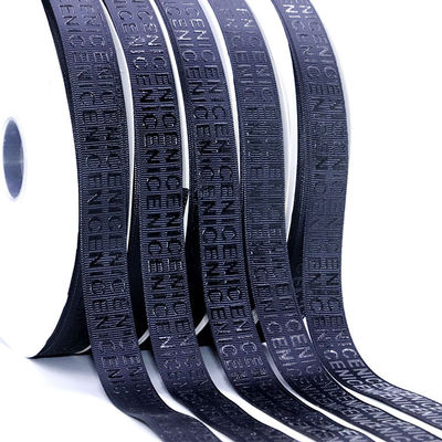 ราคาดี โลโก้ฟองหรูแบบกําหนดเอง พิมพ์ริบบอน Grosgrain 3D โลโก้สูงขึ้น แบรนด์ริบบอน ออนไลน์
